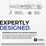 FOXEL Best Serrated Steak Knives Set of 8 - Dishwasher Safe Steak Knife Set of 8 - Rust Resistant VG10 Japanese High Carbon Stainless Steel Blade w/Full Tang Handle - Gift Box Set