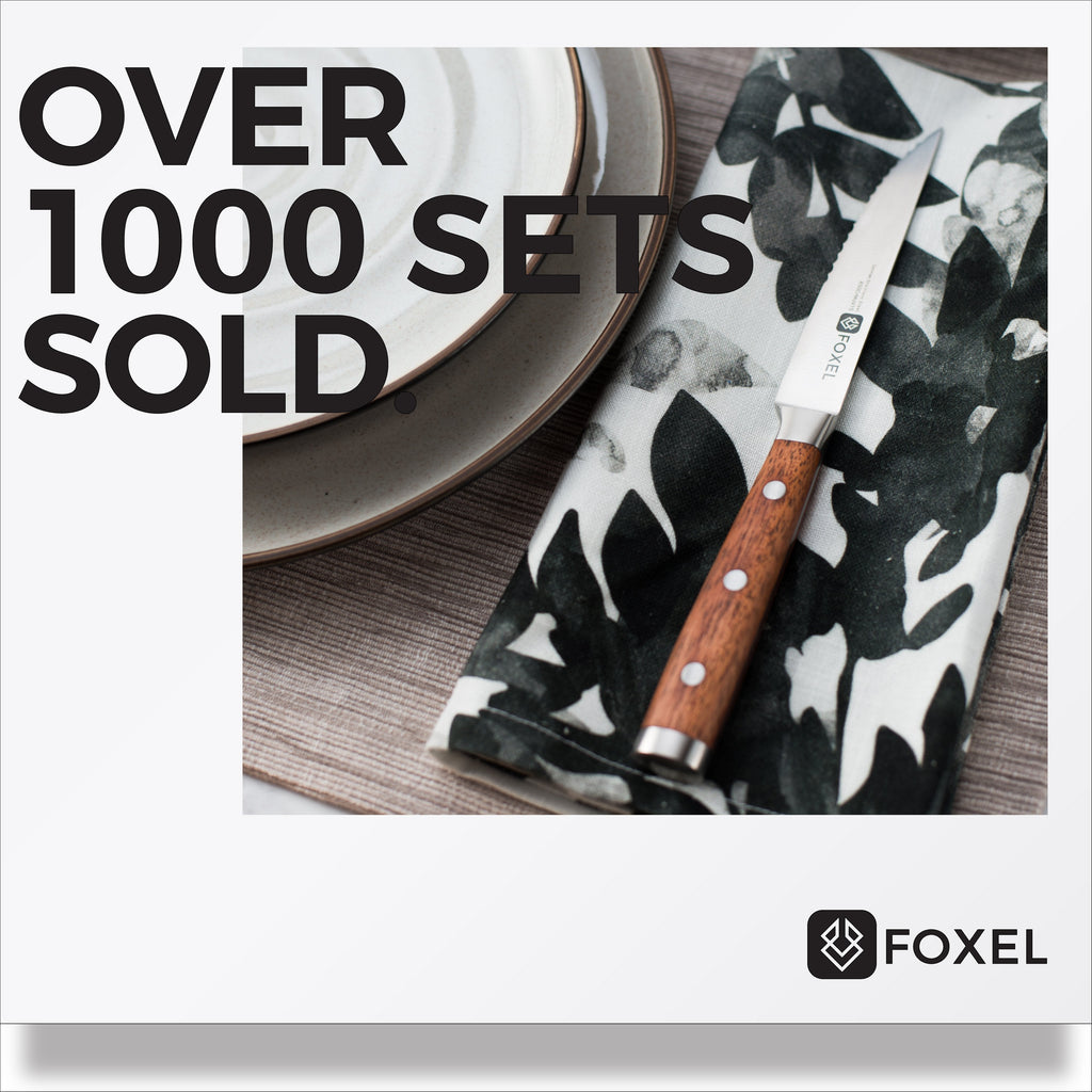 FOXEL Steak Knives Knife Set of 4, 8, or 12 Piece - Best Non