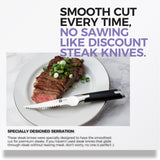 CONTEMPORARY Serrated Steak Knife 4 Piece Set  | Razor Sharp Japanese VG10 Steel w/Sheathes