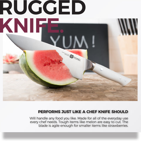 LYNX Series 9 Inch Chef Knife White