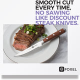Sandalwood Non Serrated Steak Knife 4 Piece Set w/sheathes