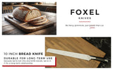 FOXEL Bread Knife 10 Inch Serrated For Homemade Bread Sourdough, Bagels - Long Kitchen Knife For Chefs Bakers That Love To Bake