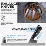 FOXEL Chef Knife Set Professional Japanese 5 Piece for Kitchen - Razor Sharp VG10 High Carbon Quality Stainless Steel for Culinary Master Cooking