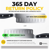 FOXEL Best Nakiri Knife Square Vegetable Knife - Hallowed Edge Razor Sharp Japanese VG10 High Carbon Steel - Full Tang Balanced Handle for Produce, Fruits, and Veggies