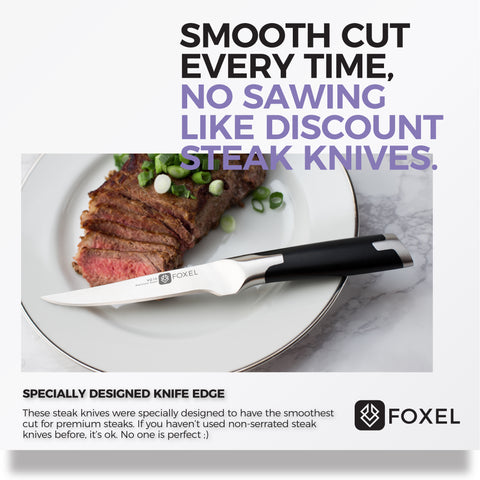 4 Piece Non Serrated Steak Knife Set