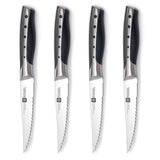 Dishwasher Safe Steak Knife 4 Piece Set | Razor Sharp German Steel w/Sheathes