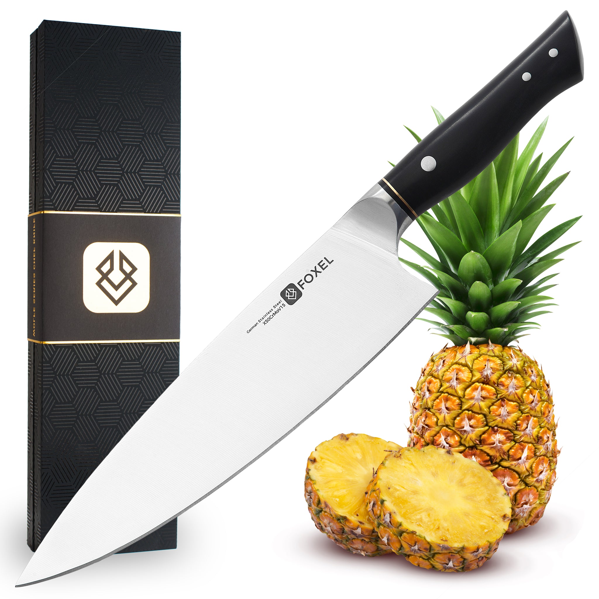 Nødvendig Snavset forvridning LYNX Series 9 Inch Chef Knife Black – FOXEL